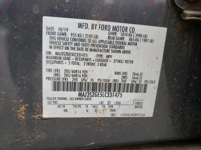 Photo 11 VIN: MAJ3S2GE5LC331475 - FORD ECOSPORT S 