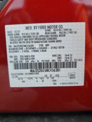 Photo 9 VIN: MAJ3S2GE5MC456381 - FORD ECOSPORT S 