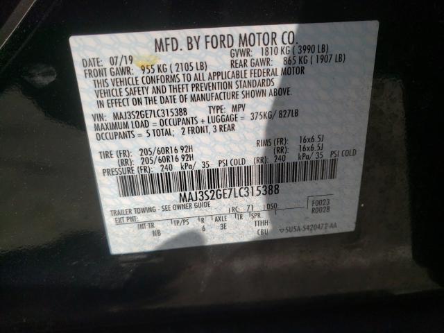 Photo 9 VIN: MAJ3S2GE7LC315388 - FORD ECOSPORT S 