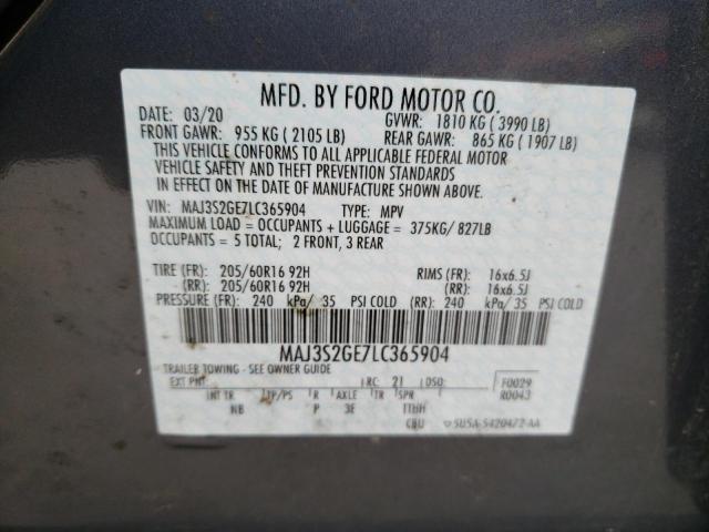 Photo 11 VIN: MAJ3S2GE7LC365904 - FORD ECOSPORT S 