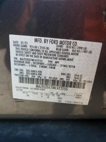 Photo 12 VIN: MAJ3S2GE7MC412155 - FORD ECOSPORT S 