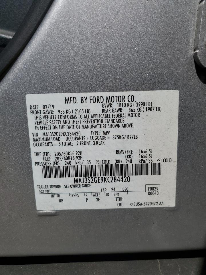 Photo 11 VIN: MAJ3S2GE9KC284420 - FORD ECOSPORT 