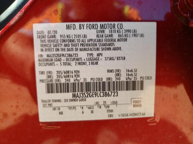 Photo 11 VIN: MAJ3S2GE9LC386723 - FORD ECOSPORT 