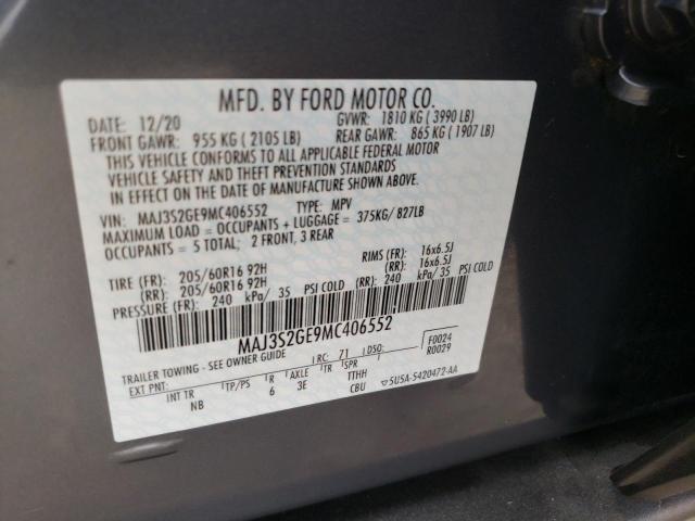 Photo 9 VIN: MAJ3S2GE9MC406552 - FORD ECOSPORT 