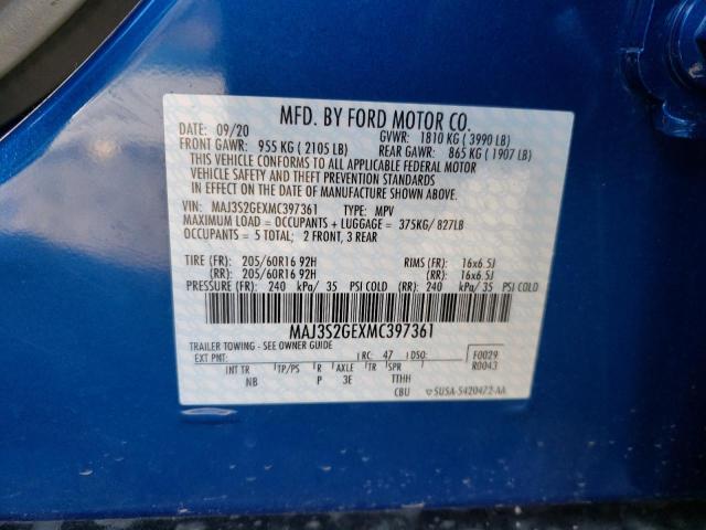 Photo 9 VIN: MAJ3S2GEXMC397361 - FORD ECOSPORT 