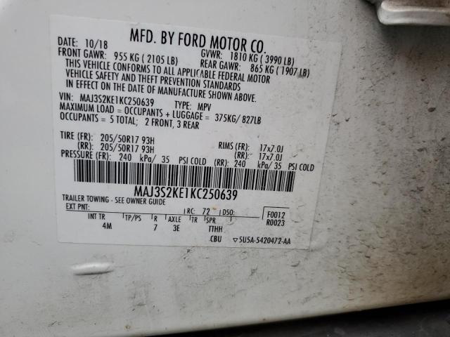 Photo 13 VIN: MAJ3S2KE1KC250639 - FORD ECOSPORT 