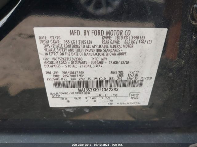 Photo 8 VIN: MAJ3S2KE2LC362383 - FORD ECOSPORT 