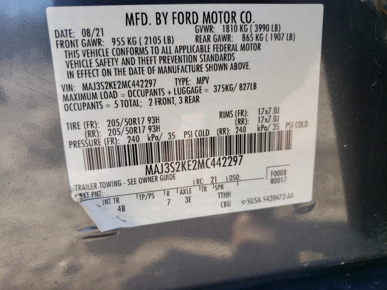 Photo 12 VIN: MAJ3S2KE2MC442297 - FORD ECOSPORT 