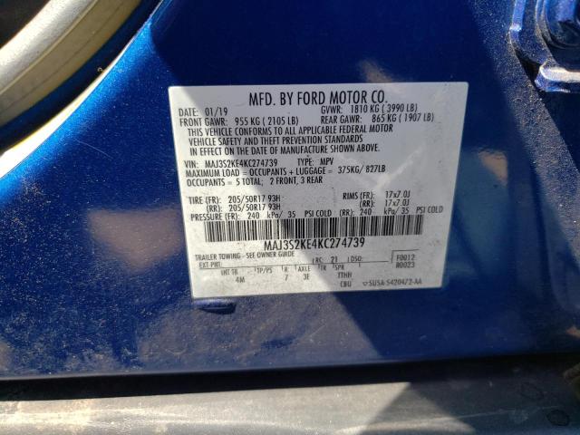 Photo 9 VIN: MAJ3S2KE4KC274739 - FORD ECOSPORT 