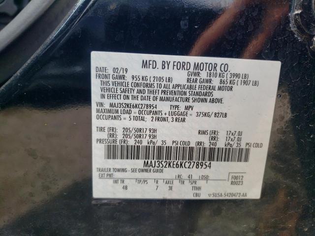 Photo 11 VIN: MAJ3S2KE6KC278954 - FORD ECOSPORT 