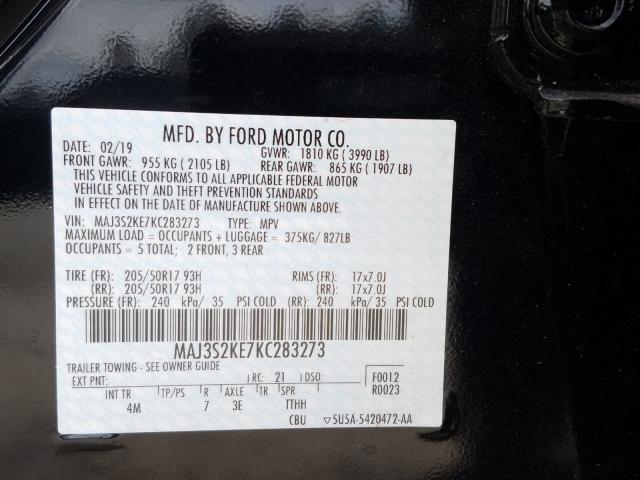 Photo 9 VIN: MAJ3S2KE7KC283273 - FORD ECOSPORT T 