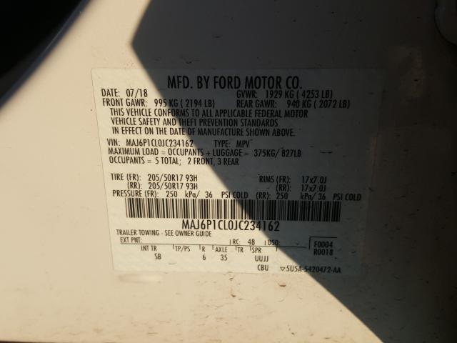 Photo 9 VIN: MAJ6P1CL0JC234162 - FORD ECOSPORT 