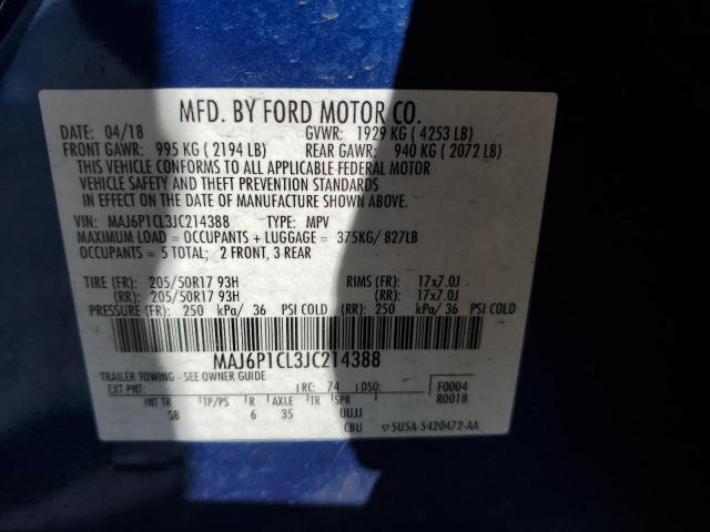 Photo 11 VIN: MAJ6P1CL3JC214388 - FORD ECOSPORT S 