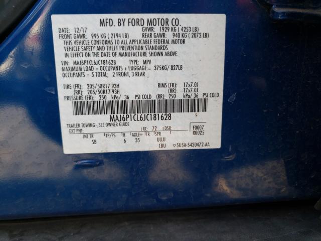 Photo 9 VIN: MAJ6P1CL6JC181628 - FORD ECOSPORT S 