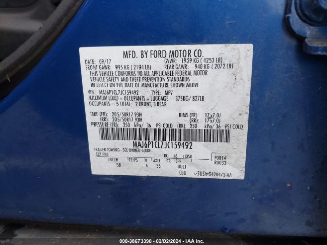 Photo 8 VIN: MAJ6P1CL7JC159492 - FORD ECOSPORT 