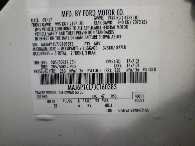 Photo 11 VIN: MAJ6P1CL7JC160383 - FORD ECOSPORT S 