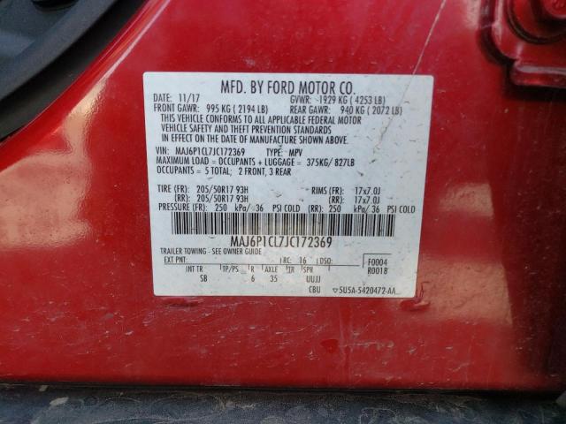 Photo 9 VIN: MAJ6P1CL7JC172369 - FORD ECOSPORT S 