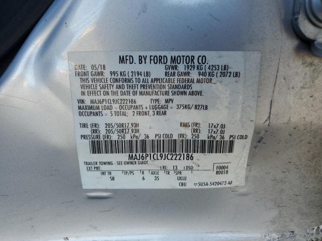 Photo 12 VIN: MAJ6P1CL9JC222186 - FORD ECOSPORT S 