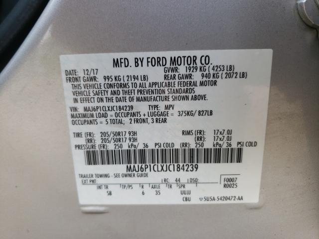 Photo 9 VIN: MAJ6P1CLXJC184239 - FORD ECOSPORT S 