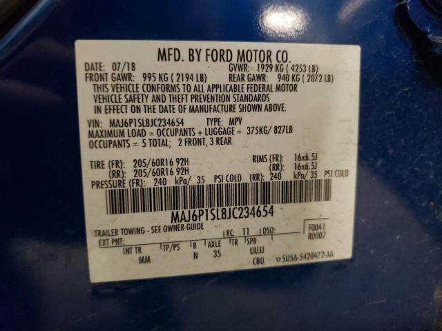 Photo 12 VIN: MAJ6P1SL8JC234654 - FORD ECOSPORT 