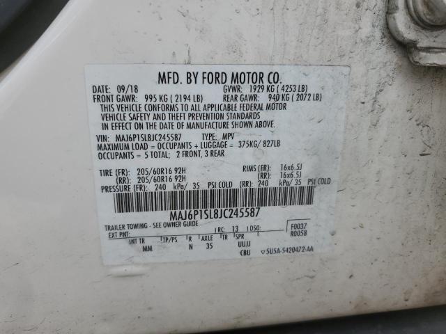 Photo 13 VIN: MAJ6P1SL8JC245587 - FORD ECOSPORT S 