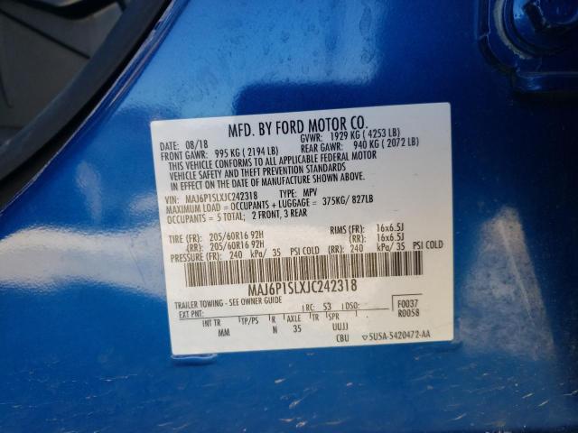 Photo 12 VIN: MAJ6P1SLXJC242318 - FORD ECOSPORT 