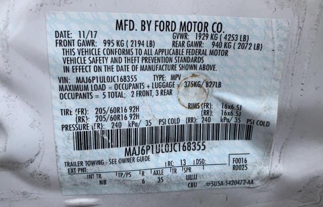 Photo 9 VIN: MAJ6P1UL0JC168355 - FORD ECOSPORT S 