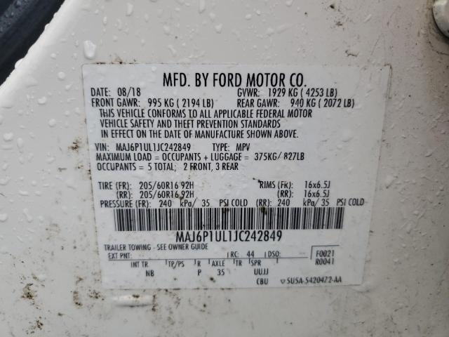 Photo 13 VIN: MAJ6P1UL1JC242849 - FORD ECOSPORT S 