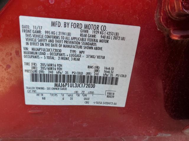 Photo 12 VIN: MAJ6P1UL3JC172030 - FORD ECOSPORT S 