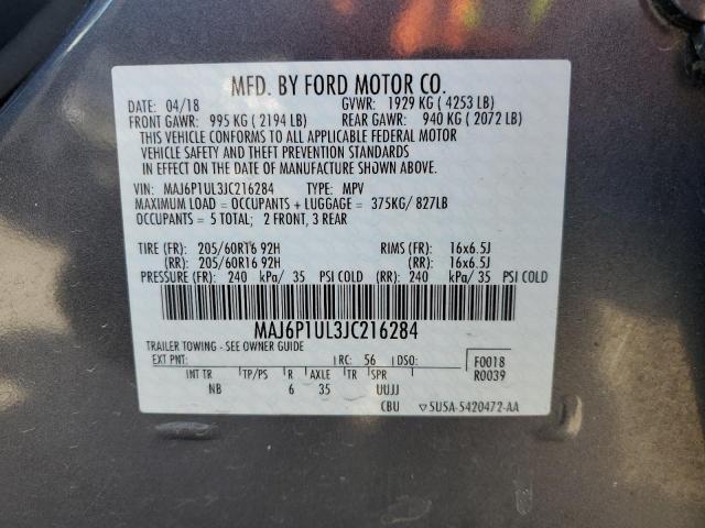 Photo 13 VIN: MAJ6P1UL3JC216284 - FORD ECOSPORT S 