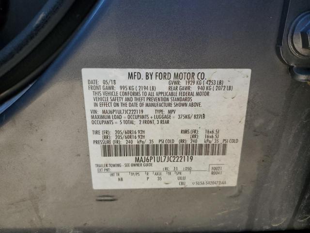 Photo 12 VIN: MAJ6P1UL7JC222119 - FORD ECOSPORT S 