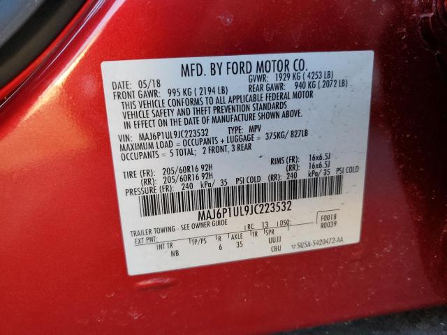 Photo 12 VIN: MAJ6P1UL9JC223532 - FORD ECOSPORT 