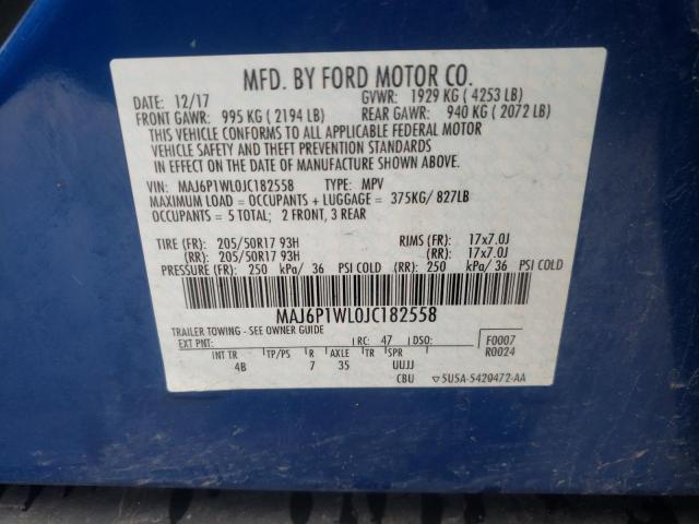 Photo 9 VIN: MAJ6P1WL0JC182558 - FORD ECOSPORT T 