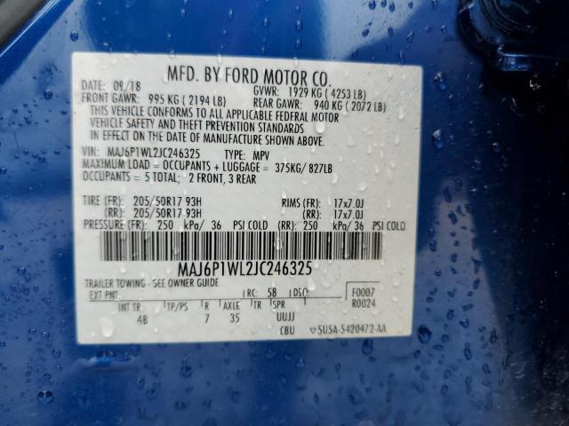 Photo 12 VIN: MAJ6P1WL2JC246325 - FORD ECOSPORT T 