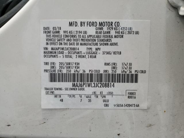 Photo 13 VIN: MAJ6P1WL3JC208814 - FORD ECOSPORT T 