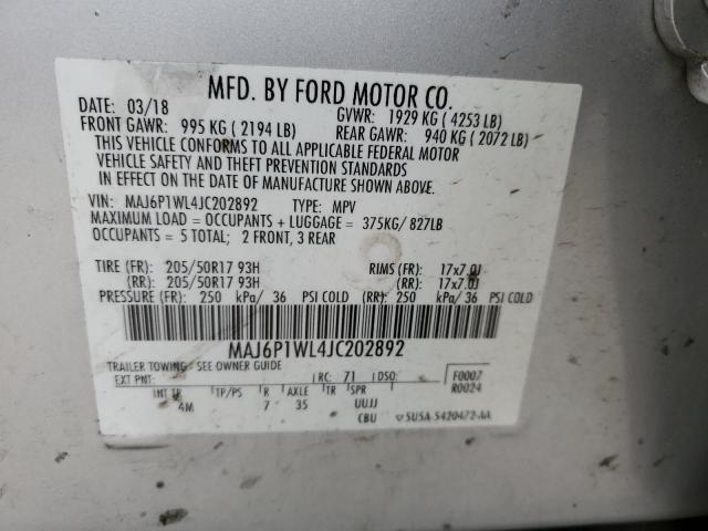 Photo 12 VIN: MAJ6P1WL4JC202892 - FORD ECOSPORT T 