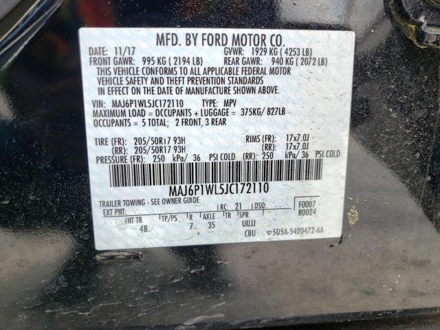 Photo 9 VIN: MAJ6P1WL5JC172110 - FORD ECOSPORT T 