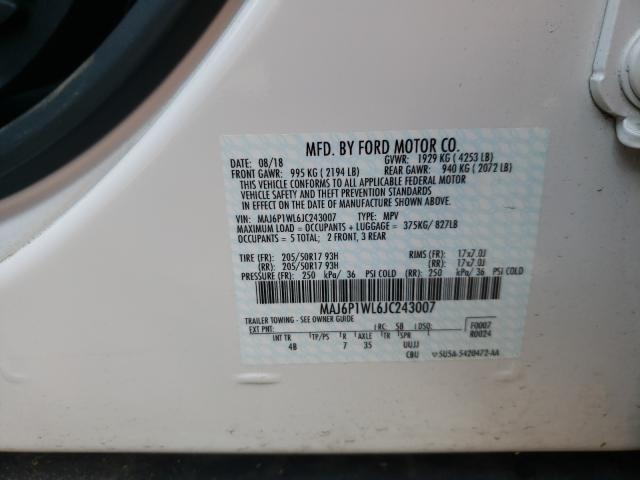 Photo 9 VIN: MAJ6P1WL6JC243007 - FORD ECOSPORT T 