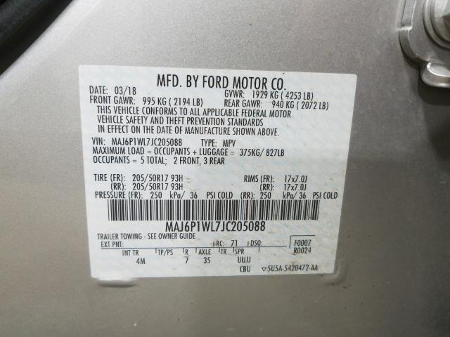 Photo 9 VIN: MAJ6P1WL7JC205088 - FORD ECOSPORT T 