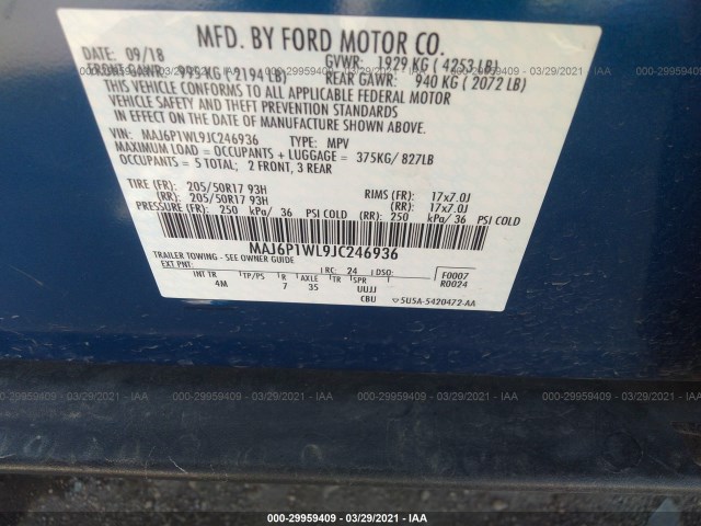 Photo 8 VIN: MAJ6P1WL9JC246936 - FORD ECOSPORT 