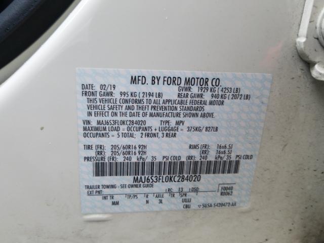 Photo 9 VIN: MAJ6S3FL0KC284020 - FORD ECOSPORT S 