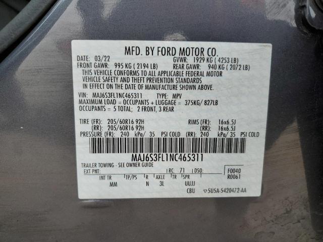 Photo 12 VIN: MAJ6S3FL1NC465311 - FORD ECOSPORT S 