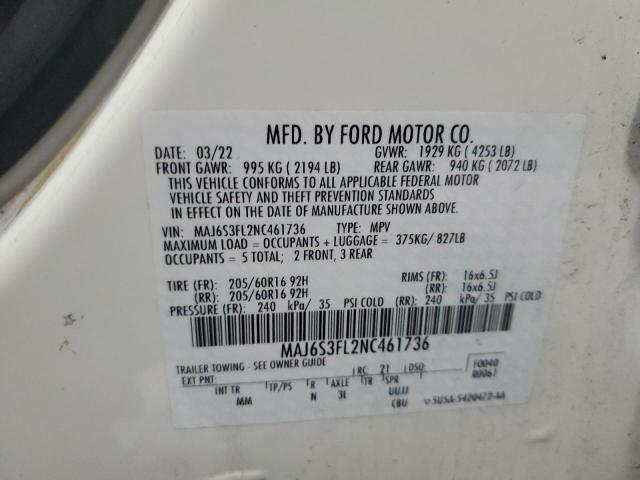 Photo 12 VIN: MAJ6S3FL2NC461736 - FORD ECOSPORT S 