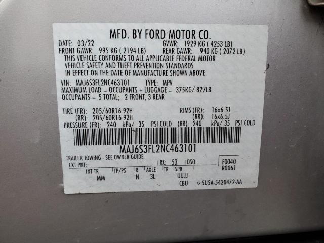 Photo 12 VIN: MAJ6S3FL2NC463101 - FORD ECOSPORT S 