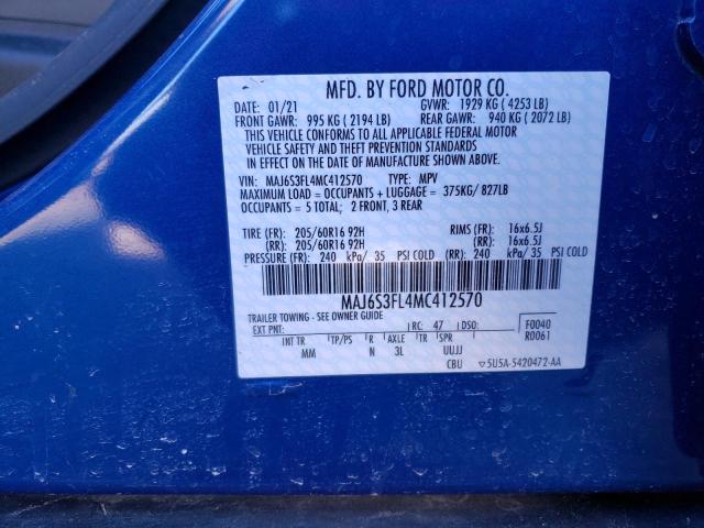 Photo 12 VIN: MAJ6S3FL4MC412570 - FORD ECOSPORT S 