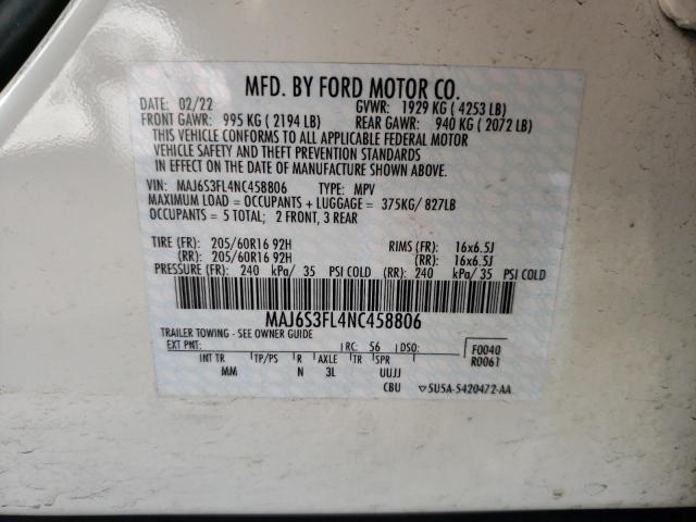 Photo 13 VIN: MAJ6S3FL4NC458806 - FORD ECOSPORT 