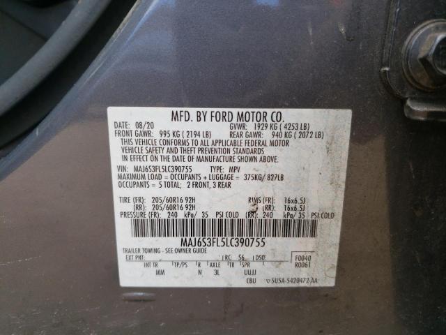 Photo 11 VIN: MAJ6S3FL5LC390755 - FORD ECOSPORT 