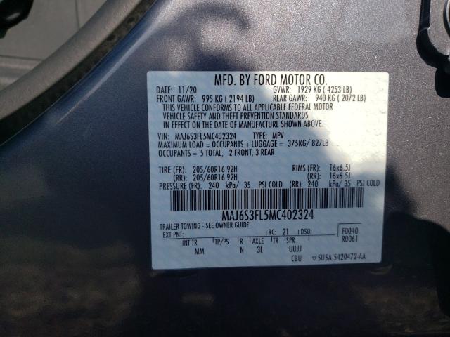 Photo 9 VIN: MAJ6S3FL5MC402324 - FORD ECOSPORT S 