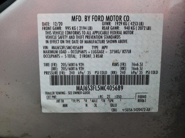 Photo 12 VIN: MAJ6S3FL5MC405689 - FORD ECOSPORT 