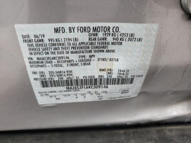 Photo 9 VIN: MAJ6S3FL6KC309146 - FORD ECOSPORT S 